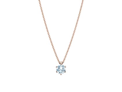 Pendant Classic Lab-grown diamond in 14K rosé gold
