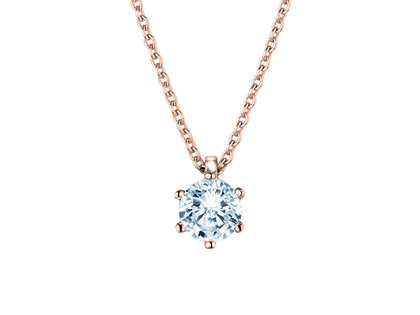 Pendant Classic Lab-grown diamond in 14K rosé gold