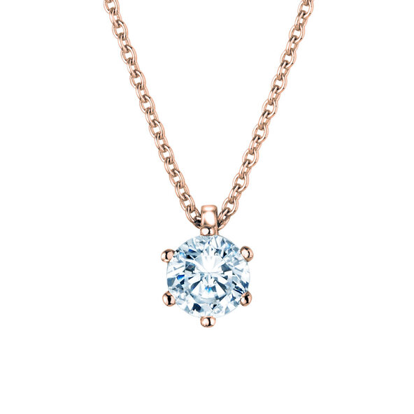 Pendant Classic Lab-grown diamond in 14K rosé gold