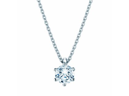 Pendant Classic in platinum 950/- with diamond 0.50ct G/SI