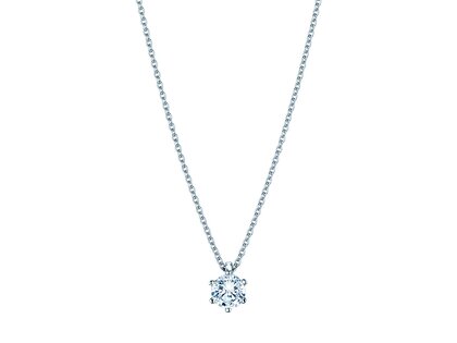 Pendant Classic Lab-grown diamond in 14K white gold with lab-grown diamond 0.75ct E/VS