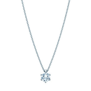 Pendant Classic Lab-grown diamond in 14K white gold with lab-grown diamond 0.75ct E/VS