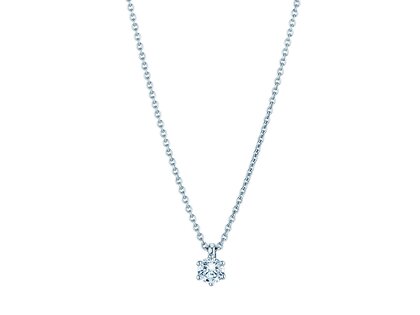 Pendant Classic Lab-grown diamond in 9K white gold with lab-grown diamond 0.25ct