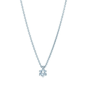 Pendant Classic Lab-grown diamond in 9K white gold with lab-grown diamond 0.25ct