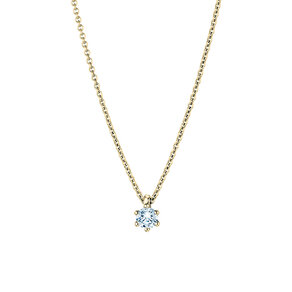 Pendant Classic Lab-grown diamond in 9K yellow gold with lab-grown diamond 0.15ct E/VS
