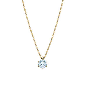 Pendant Classic Lab-grown diamond in 18K yellow gold with lab-grown diamond 0.50ct E/VS