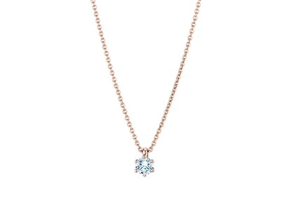 Pendant Classic Lab-grown diamond in 18K rosé gold with lab-grown diamond 0.25ct E/VS