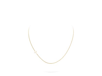 Necklace Cross in 9K yellow gold polished