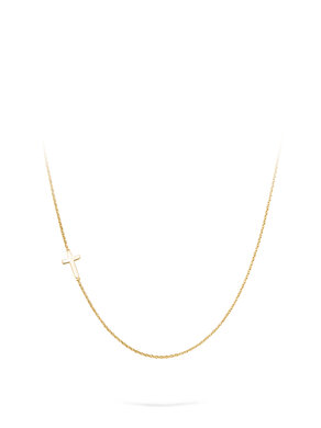 Necklace Cross in 9K yellow gold polished