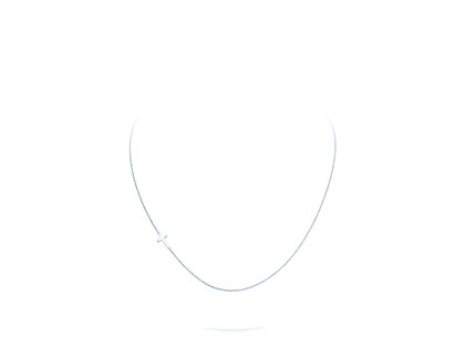 Necklace Cross in silver 925/- polished