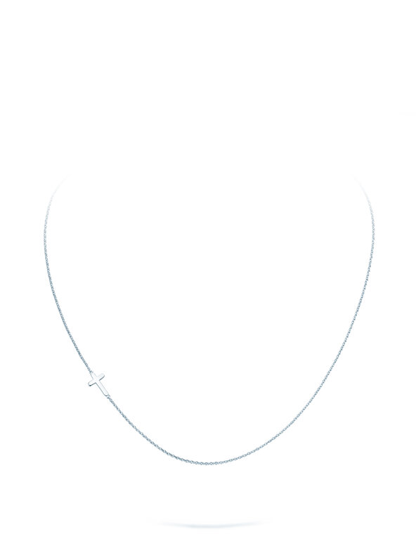 Necklace Cross in silver 925/- polished