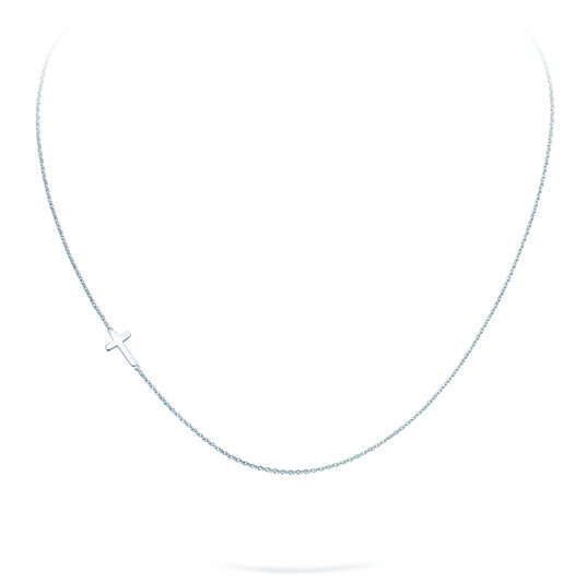 Necklace Cross in silver 925/- polished