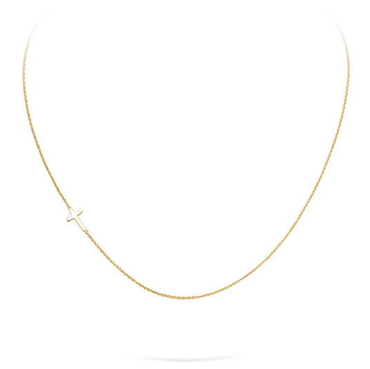 Necklace Cross in 9K yellow gold polished