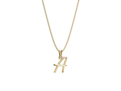 Letter pendant Dalí A in 14K yellow gold polished