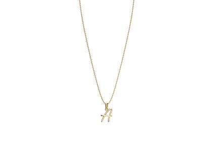 Letter pendant Dalí A in 14K yellow gold polished