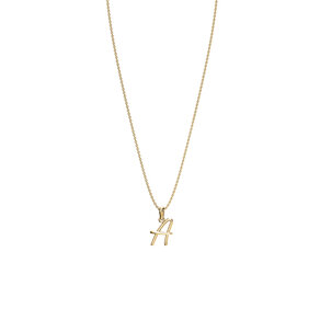 Letter pendant Dalí A in 14K yellow gold polished