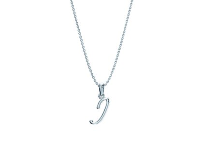 Letter pendant Dalí I in 9K white gold polished