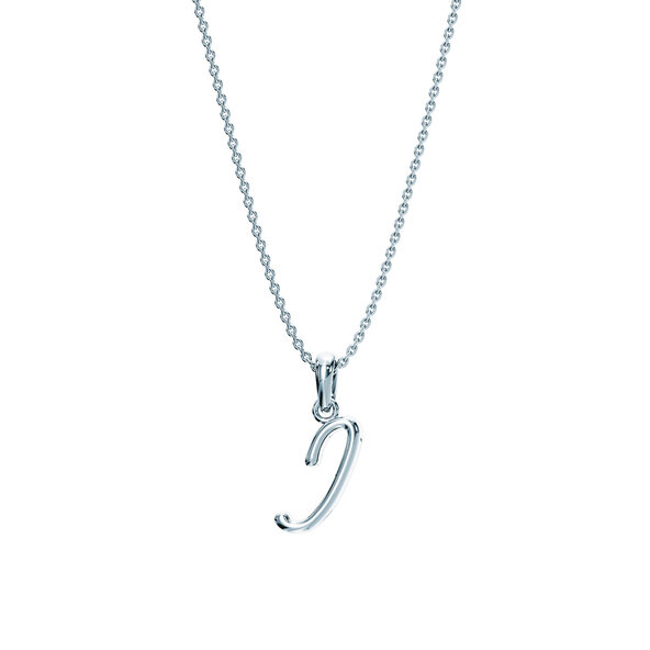 Letter pendant Dalí I in 9K white gold polished