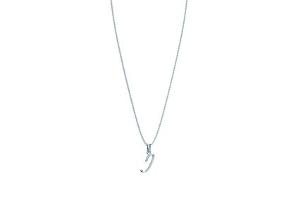 Letter pendant Dalí I in 9K white gold polished