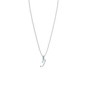 Letter pendant Dalí I in 9K white gold polished