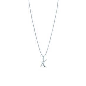 Letter pendant Dalí K in silver 925/- polished, 45cm 1.1mm