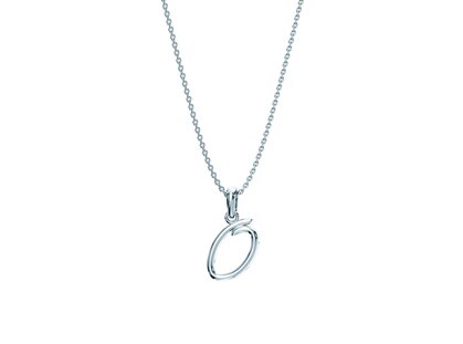 Letter pendant Dalí O in platinum 950/- polished