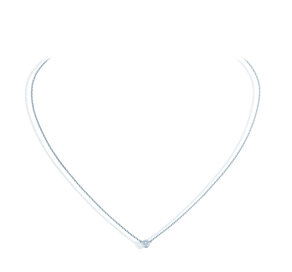 Pendant Diamond Bowl in 14K white gold with diamond 0.05ct G/SI, 42cm 1.1mm