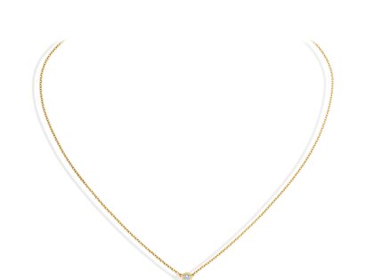 Pendant Diamond Bowl Lab-grown diamond in 9K yellow gold with lab-grown diamond 0.15ct E/VS