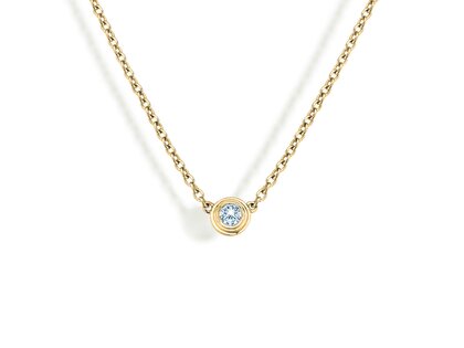 Pendant Diamond Bowl Lab-grown diamond in 9K yellow gold with lab-grown diamond 0.15ct E/VS
