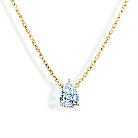 Pendant Diamond Drop Lab-grown diamond in 9K yellow gold with lab-grown diamond 0.15ct E/VS