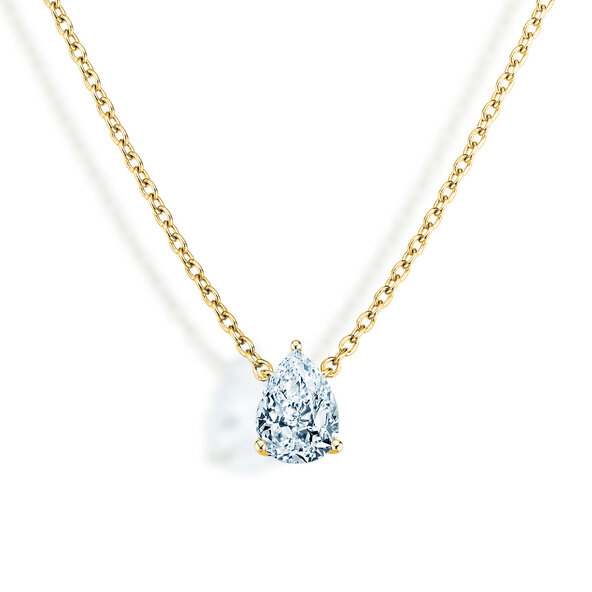 Pendant Diamond Drop Lab-grown diamond in 9K yellow gold with lab-grown diamond 0.15ct E/VS