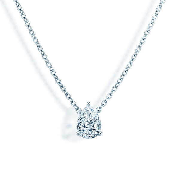 Pendant Diamond Drop Lab-grown diamond in 14K white gold with lab-grown diamond 2.00ct E/VS