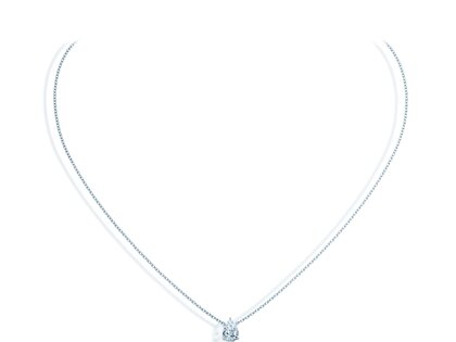 Pendant Diamond Drop Lab-grown diamond in 14K white gold with lab-grown diamond 2.00ct E/VS