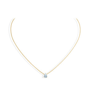 Pendant Diamond Drop Lab-grown diamond in 9K yellow gold with lab-grown diamond 0.15ct E/VS