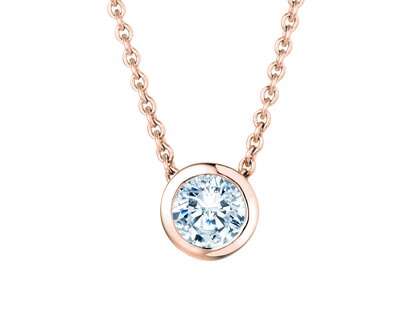 Pendant Eternal Lab-grown diamond in 18K rosé gold with lab-grown diamond 1.00ct E/VS