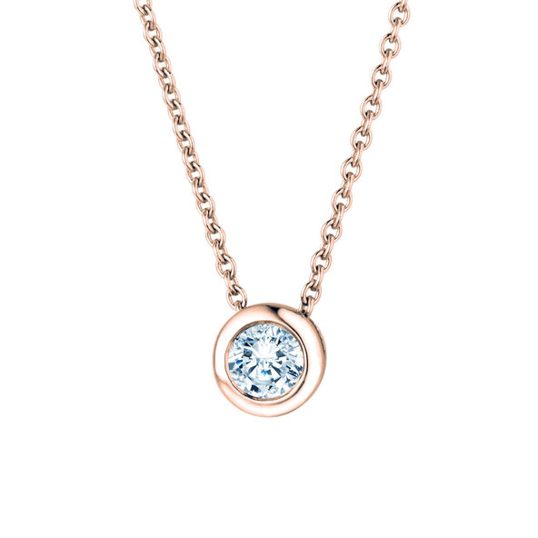 Pendant Eternal 14K rosé gold diamond 0.15ct G/SI