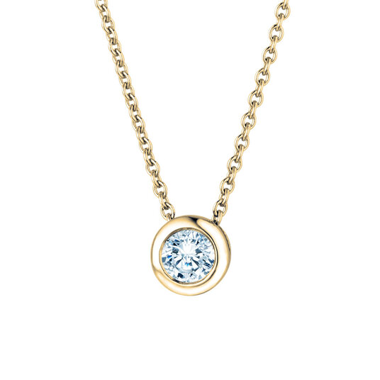 Pendant Eternal Lab-grown diamond in 9K yellow gold with lab-grown diamond 0.15ct E/VS
