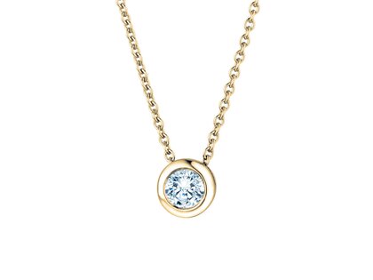 Pendant Eternal Lab-grown diamond in 9K yellow gold with lab-grown diamond 0.15ct E/VS