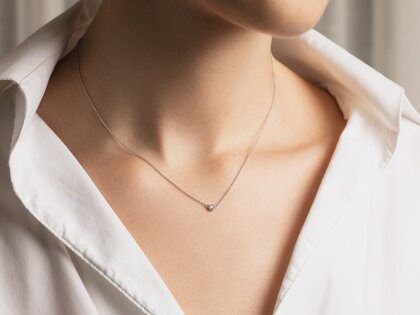 Pendant Eternal 14K white gold diamond 0.15ct G/SI