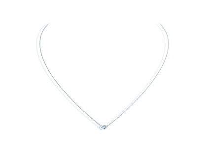 Collier Leon in 14K white gold with diamond 0.08ct G/SI 42cm