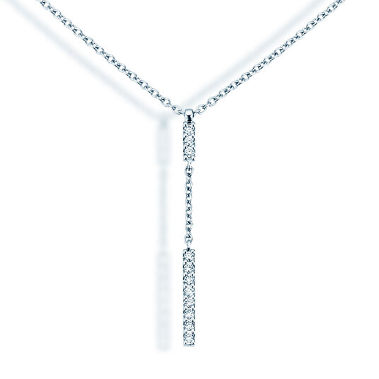 Necklace Lilly in 14K white gold with diamonds 0.06ct G/SI