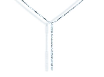 Necklace Lilly in 14K white gold with diamonds 0.11ct G/SI