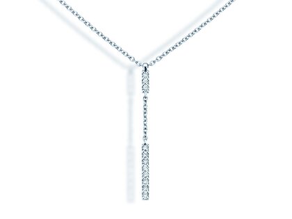 Necklace Lilly in 14K white gold with diamonds 0.06ct G/SI