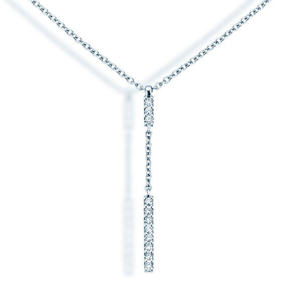 Necklace Lilly in 14K white gold with diamonds 0.06ct G/SI