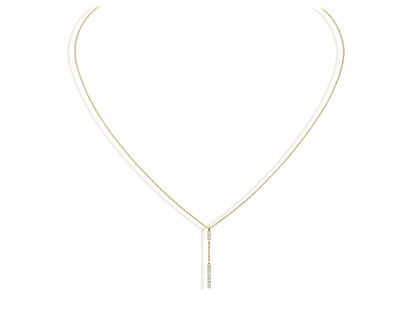 Necklace Lilly in 14K yellow gold with diamonds 0.06ct G/SI