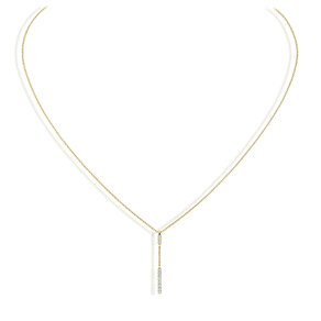 Necklace Lilly in 14K yellow gold with diamonds 0.06ct G/SI