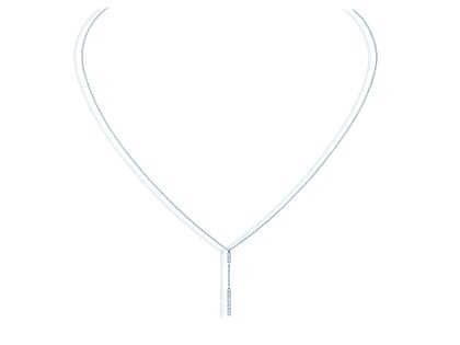 Necklace Lilly in 14K white gold with diamonds 0.06ct G/SI