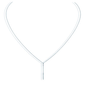 Necklace Lilly in 14K white gold with diamonds 0.06ct G/SI