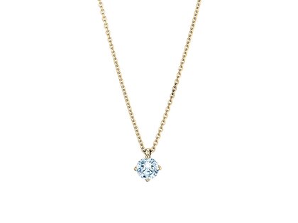 Pendant Modern in 14K yellow gold with diamond 0.70ct G/SI