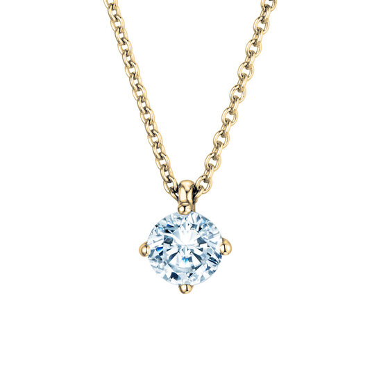 Pendant Modern in 14K yellow gold with diamond 0.70ct G/SI